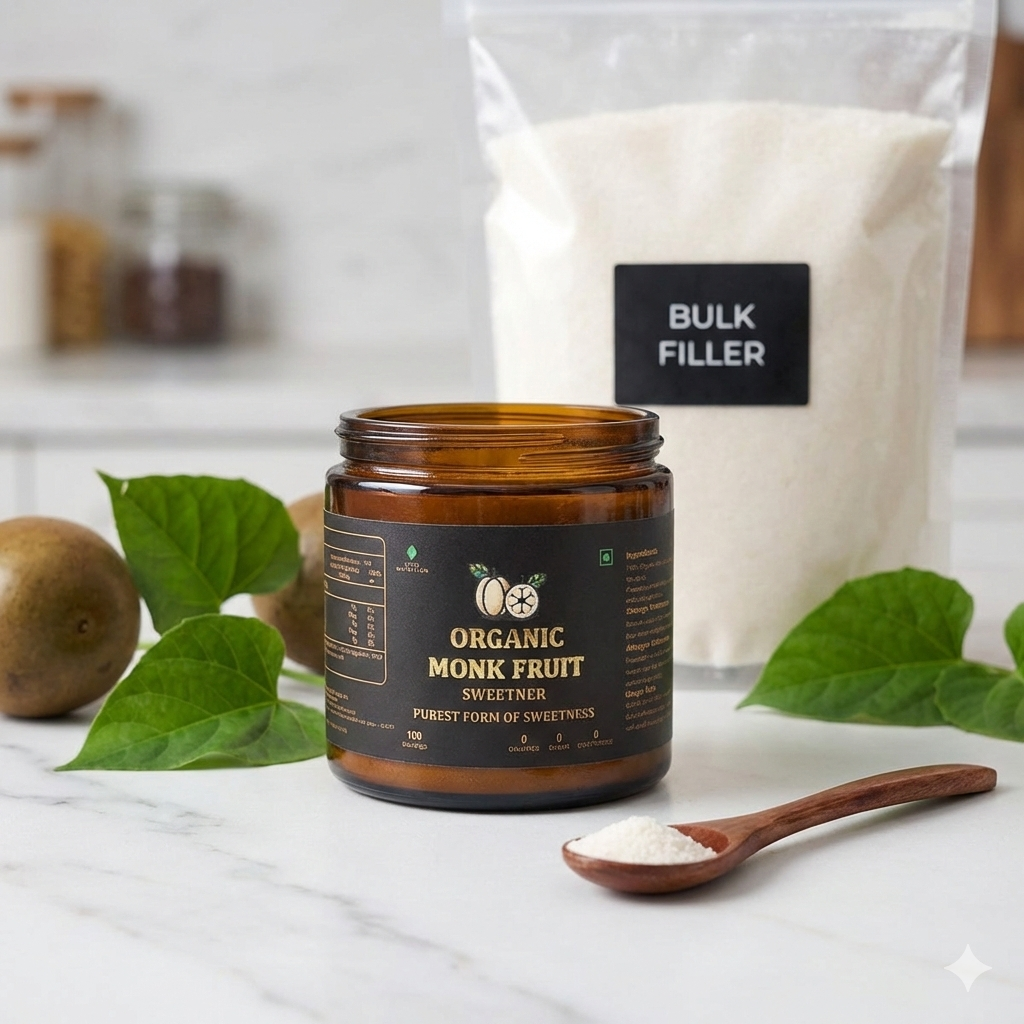 The "Big Bag" Illusion: Why Your Monk Fruit Sweetener is Mostly Filler